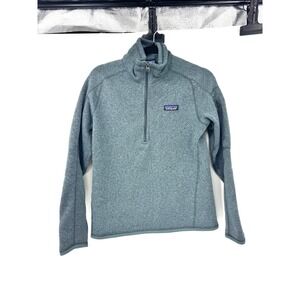 Patagonia Better Sweater 1/4 Zip Pullover Blue Gray Fleece Jacket Womens Small